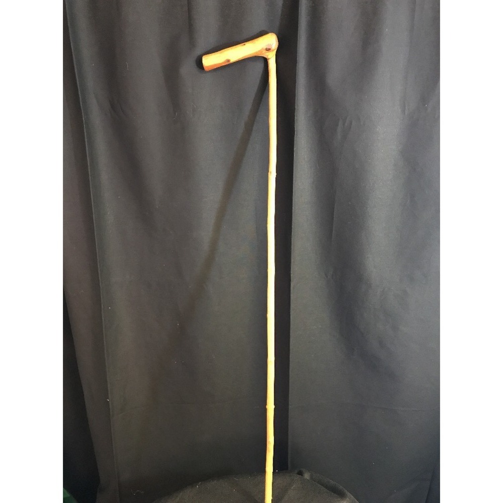 Vtg Twisted Knarled wood cane / walking Stick 36" Hand made